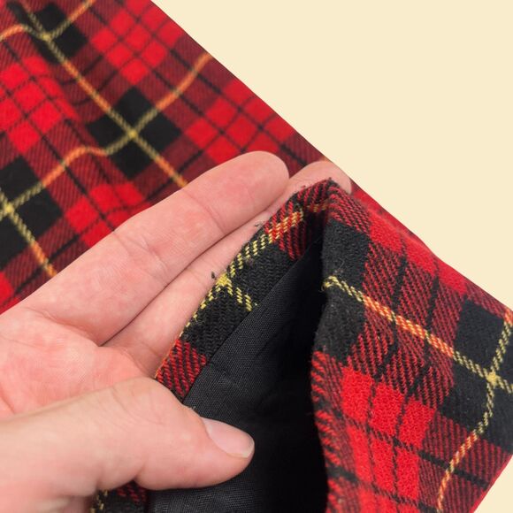 80s/90s plaid red coat by Sag Harbor, vintage size 14 red & black blazer/coat - Picture 5 of 9